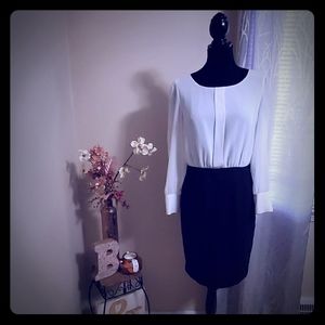 H&M black and white dress